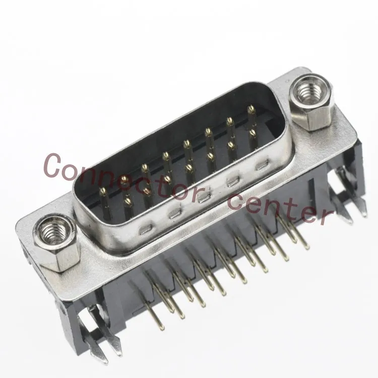 High Quality D-SUB DB DR Connector Right Angle 15PIN 2-ROW Male Gold Planted 1U DSUB Jack Обустройство дома
