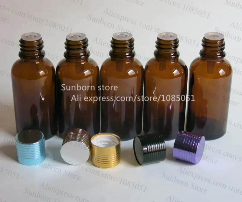 

10X 30 cc amber essential oil bottle, 30ml brown glass bottle with dropper insert and screw cap, cosmetic bottle