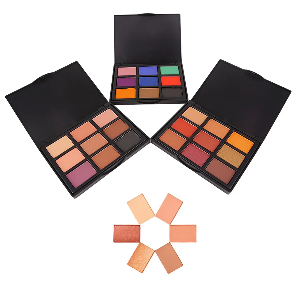 Косметические матовые тени для век палитра 9 цветов Красота мерцающие