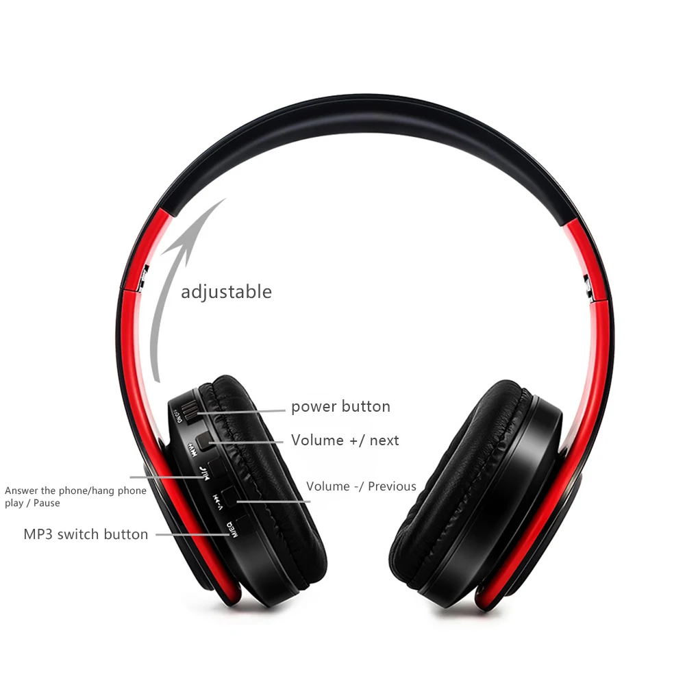 Мок-гарнитура Bluetooth гарнитура складная модная спортивная карта FM беспроводная гарнитура белый