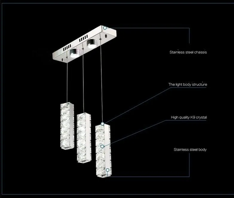 Современные хрустальные люстры кристалл светодиодный Блеск Ресторан Спальня