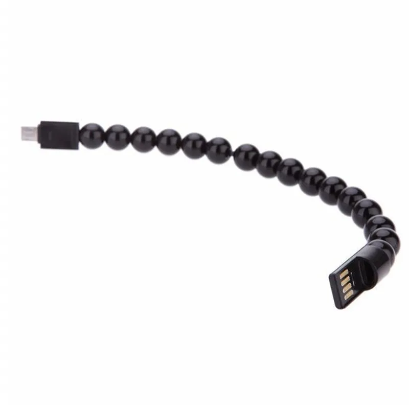 Портативный usb-кабель для зарядки браслетов с бусинами, портативное usb-зарядное устройство для телефонов iPhone type C Micro usb Android, кабели для телефонов