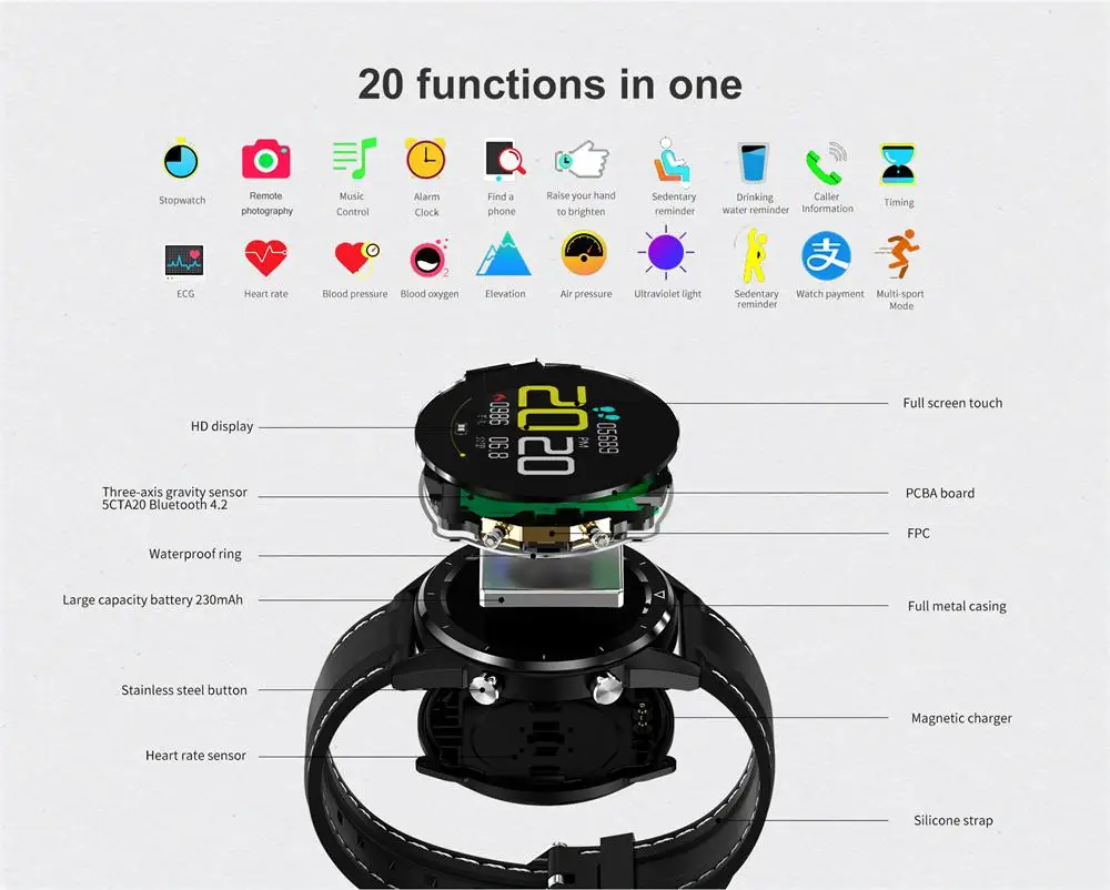 Смарт-часы Timethinker DT28, мужские Смарт-часы, ЭКГ+ PPG часы, фитнес-трекер, измеритель артериального давления, пульсометр, Relogio IP68 PK E07