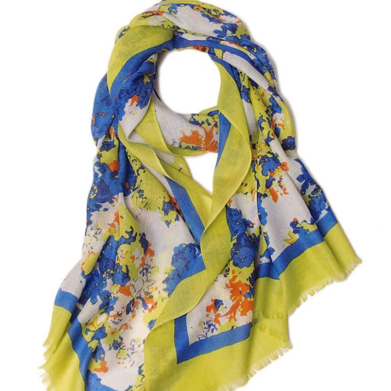Шарф женский из шёлка и кашемира с принтом|cashmere scarf|scarf softscarf women |