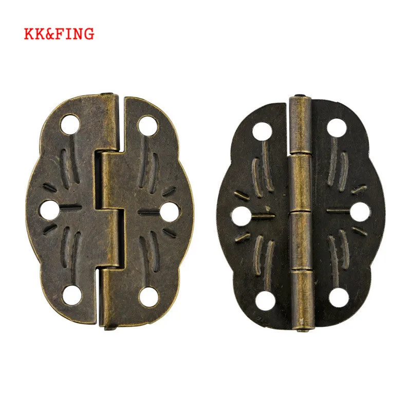 KK & FING 20 шт винтажная Ювелирная коробка шарнир мини бронзовые украшения дверные