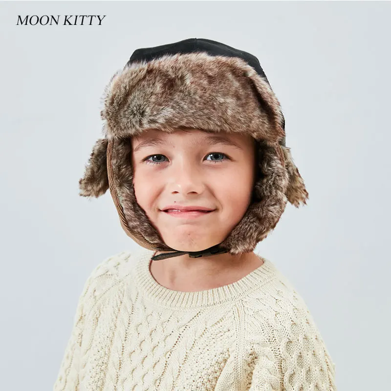 Moon Kitty/зимняя куртка-бомбер для маленьких мальчиков с уплотненными ушками