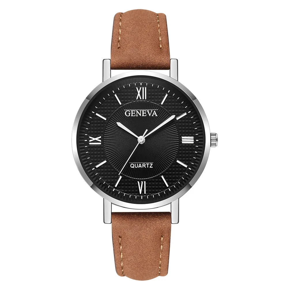 Geneva Мода Montre Bayan Saat Time часы кожаные женские часы в кварцевые часы urvoi женские часы Relojes Para Mujer Горячая& A