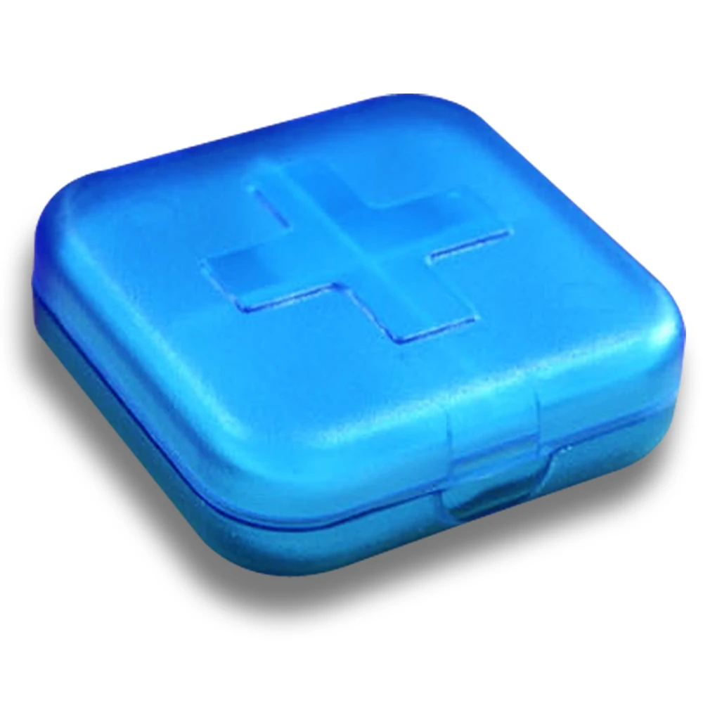 New 4 Slot Health Medicine Case Portable Organizer Blue Promotion Price | Красота и здоровье