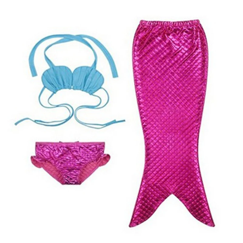 Карнавальный костюм Fancy Cosplay, 3 предмета, для девочек, хвост русалки, купальник для плавания, размеры 3-12 лет.
