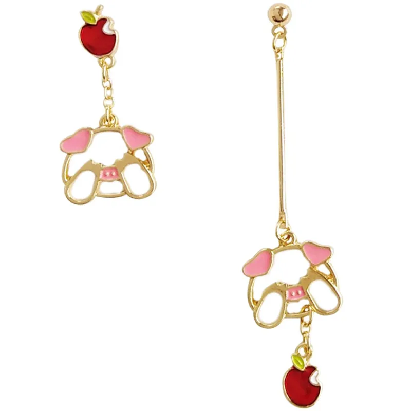 Металлические серьги-подвески с кроликом котом Свинкой медведем | Украшения и