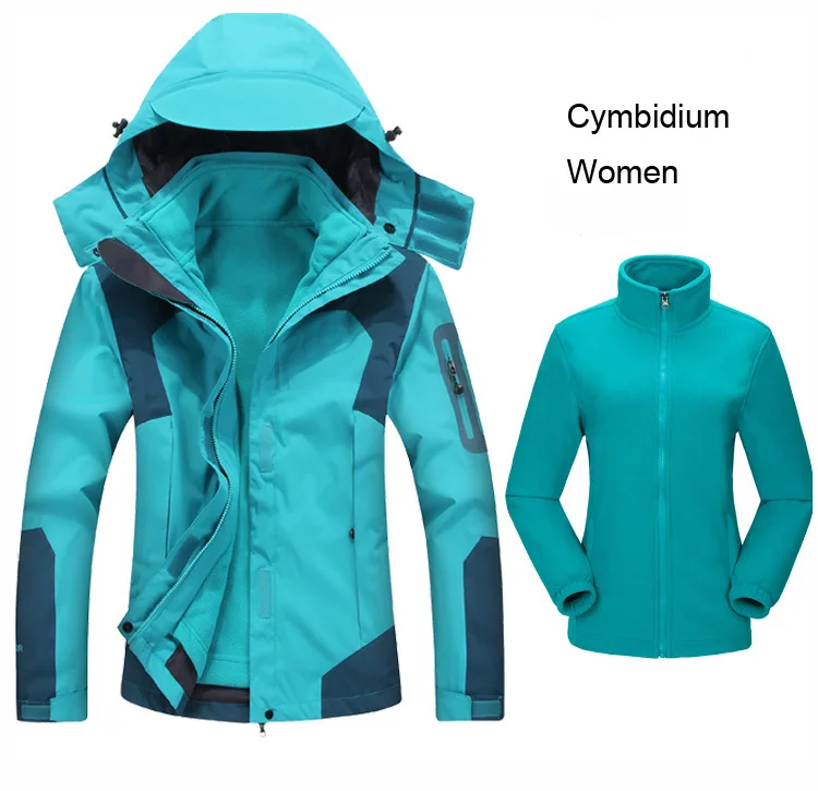 Cymbidiun Women Лыжный светильник, ветрозащитная теплая куртка для мужчин и женщин, Мужская водонепроницаемая куртка для сноуборда, зимняя спортивная одежда - Цвет: Cymbidiun Women