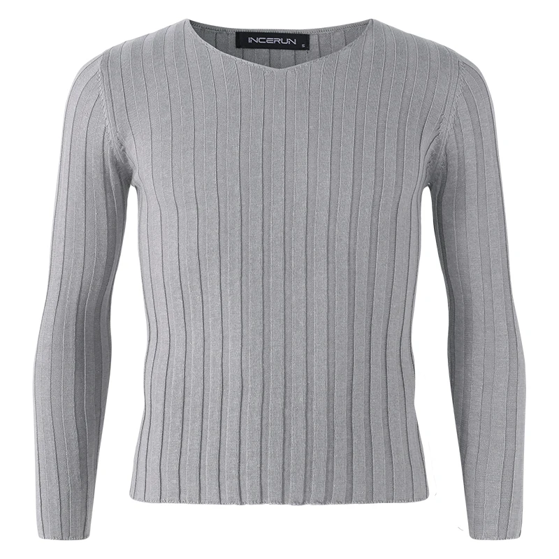 Light Grey Футболки INCERUN Muscle, мужские футболки с длинным рукавом, тонкие футболки для фитнеса, бегунов, тренировок, бодибилдинга, топы для мужчин, S-3XL, зимняя одежда - Цвет: Light Grey