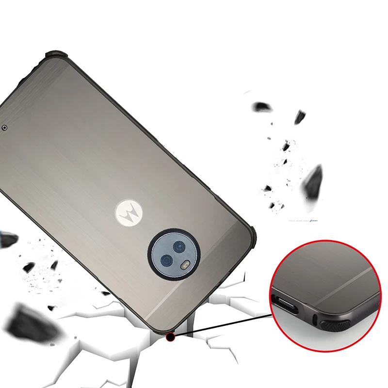 Чехол для Motorola Moto X4 матовая задняя крышка жесткий чехол с металлическим