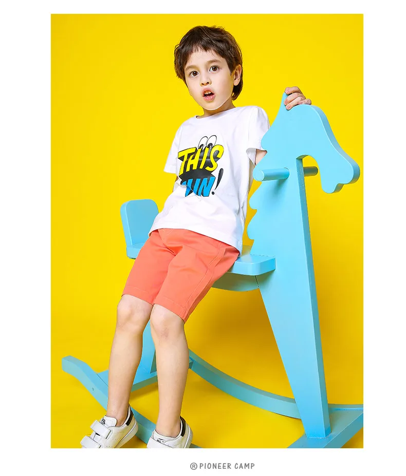 Pioneer kids/Новая летняя футболка с короткими рукавами одежда для мальчиков футболки с рисунком для мальчиков, хлопковая футболка детские футболки