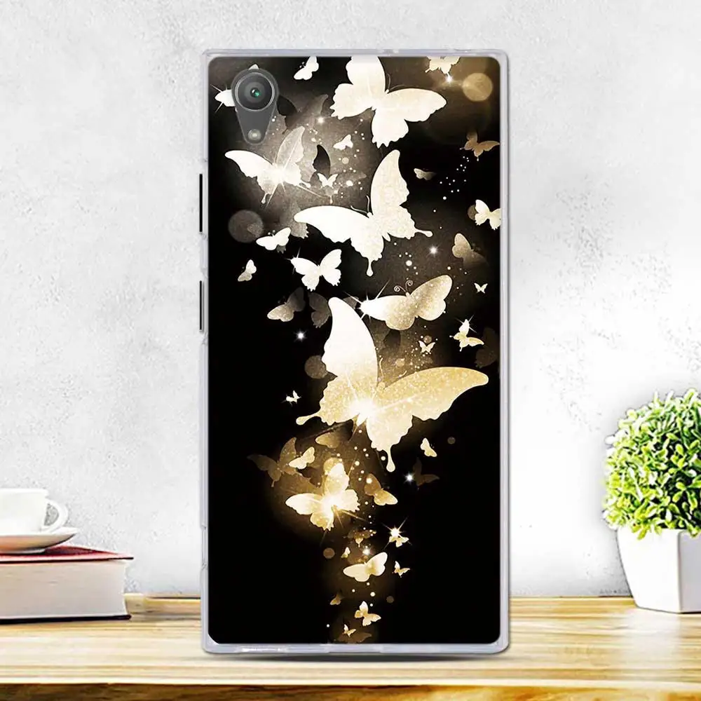 Чехол для Sony Xperia XA1 Plus силиконовый мягкий чехол накладка с рисунком двойной G3412