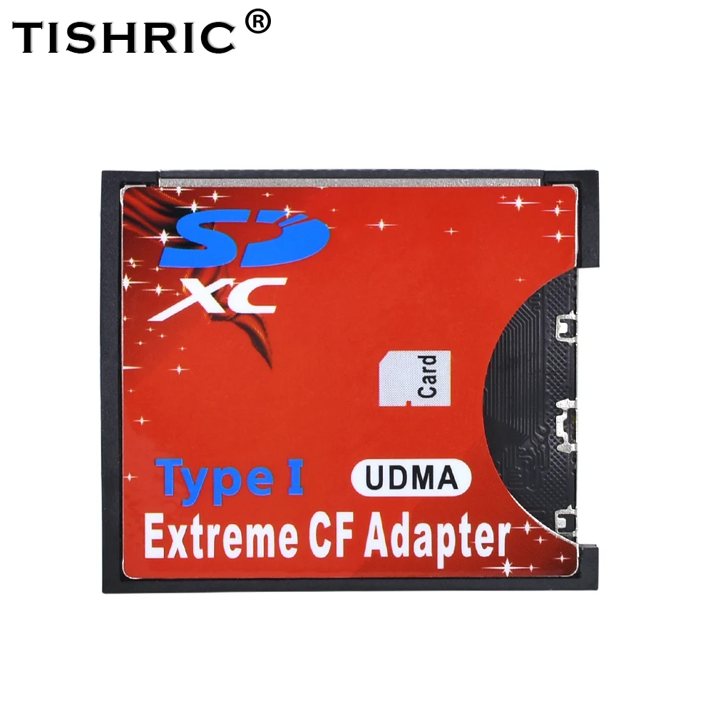 TISHRIC WiFi SD To CF Card SDHC SDXC MMC Adapter To Standard Compact Flash Type I Card Converter UDMA Card Reader For Camera