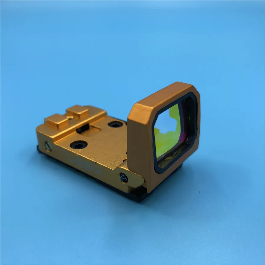 Gold(no 20mm mount) Пистолет Красный точечный прицел мини прицел голографический рефлекторный прицел для страйкбола с креплением для 20 мм рельс и Глок адаптеры - Цвет: Gold(no 20mm mount)
