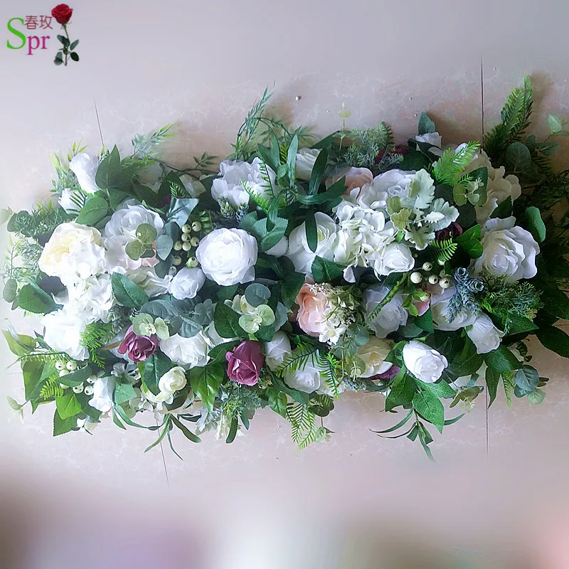 SPR Бесплатная доставка Искусственный цветок стол центральный Арка ряд для