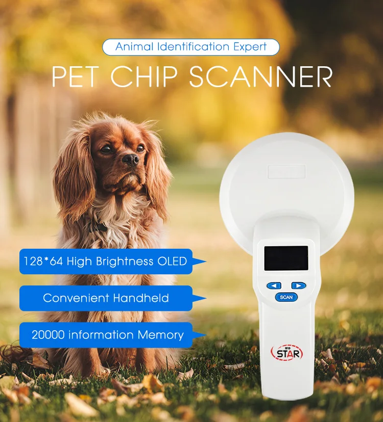 134,2 кГц FDX-B EMID OLED дисплей мини-чип сканер чипов у собак Bluetooth Pet ID RFID микрочип ручной сканер с Usb