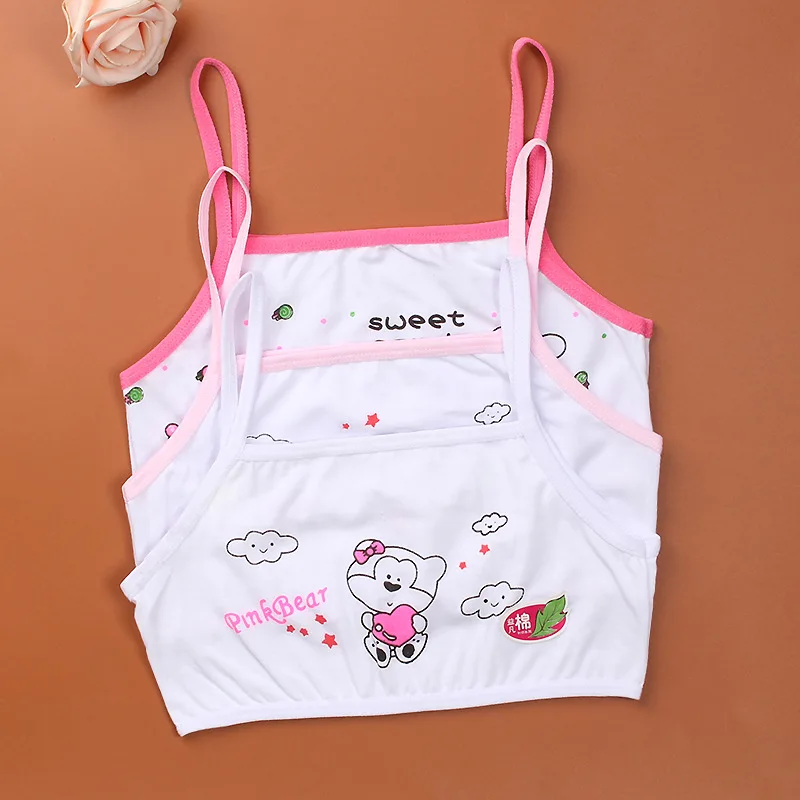 

5pcs/Lot Girl Underwear Lace Bras For Girls Cotton Camisoles Sports Bra Top For Teens Training Bra 5-8 Years Adolescente