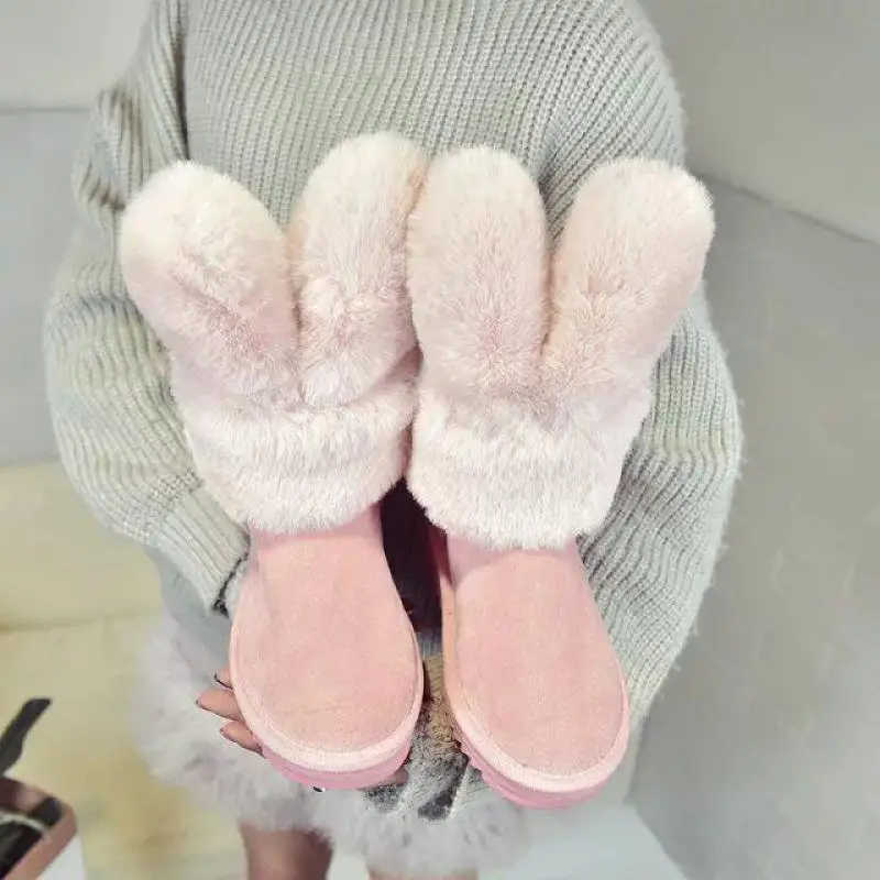 Новинка 2017 года зимние сапоги женская кожаная шерстяная обувь с круглым носком и