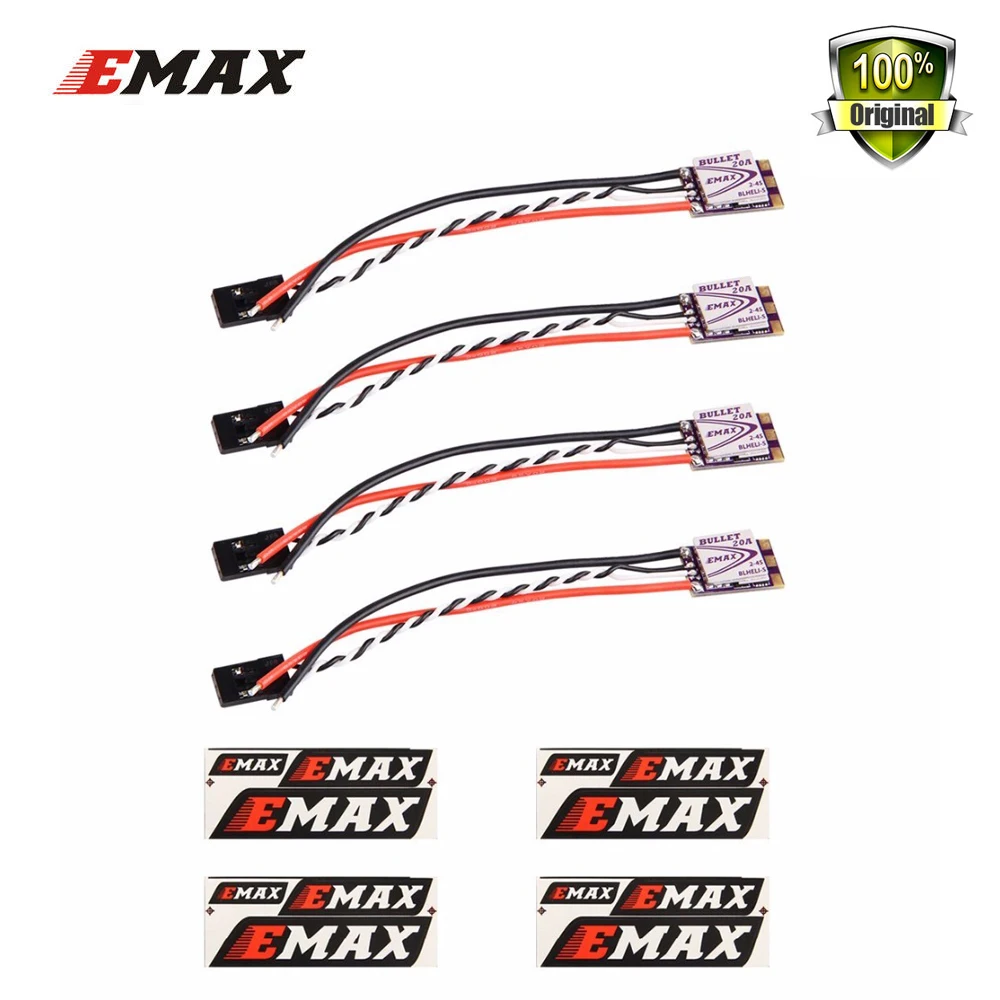 EMAX 20A пуля серии blheli программа S ESC электронный Скорость Управление 2 4 щеток для FPV
