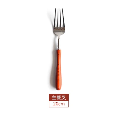 fork GH японский стиль сашими нож и вилка ложка деревянная ручка кухонный набор - Цвет: fork