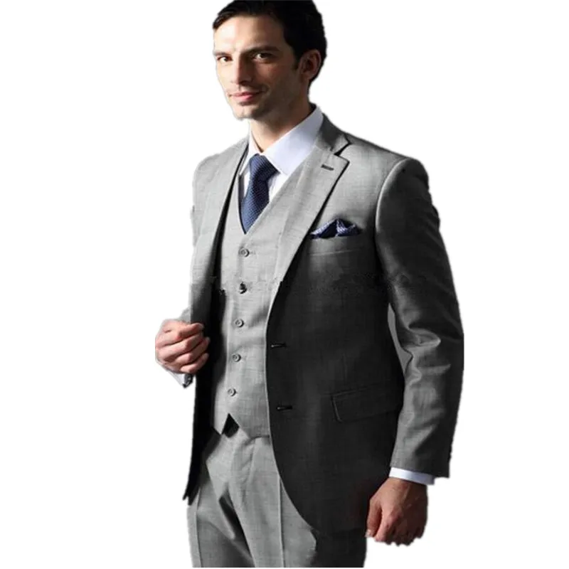 Классические костюмы темно серого цвета модные мужские смокинги для жениха