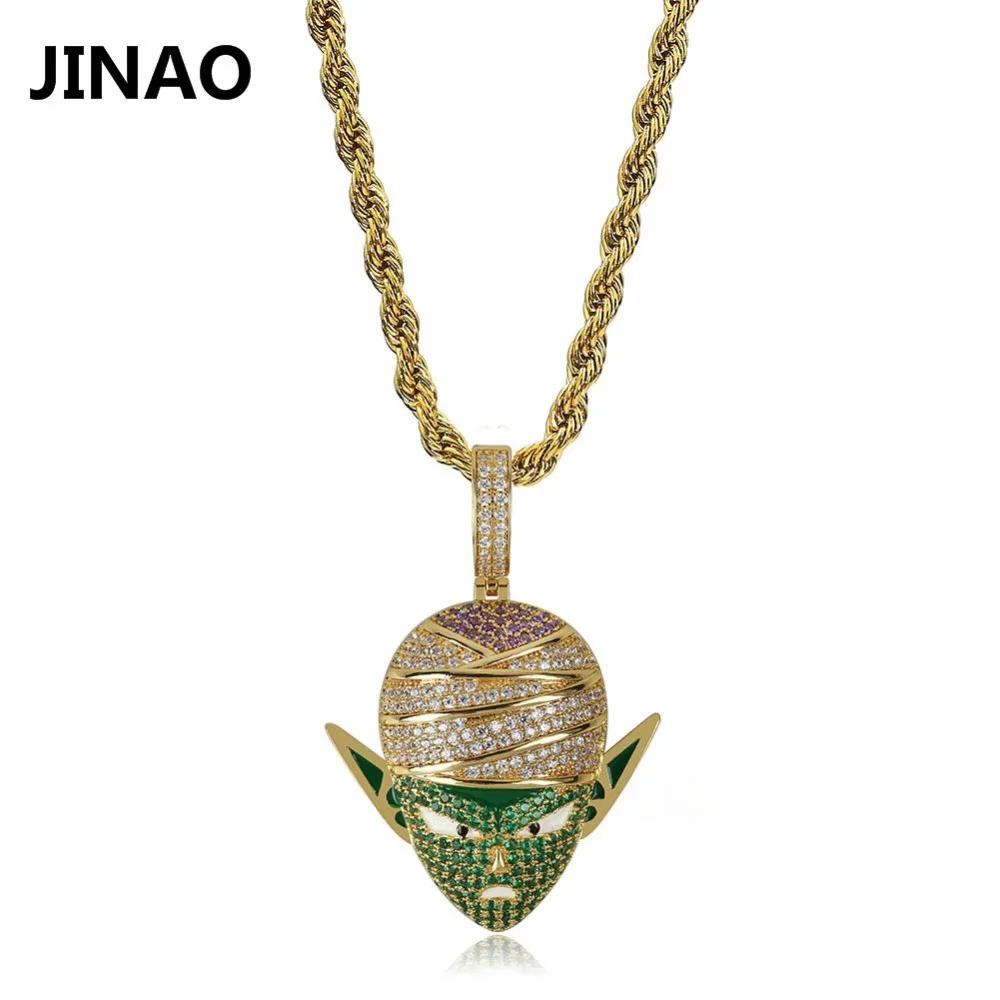 Ювелирное Украшение JINAO в стиле хип хоп аниме цепочка с кулоном маленького
