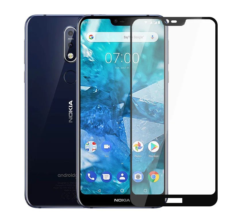 Micgita Стекло для Nokia 7 Экран протектор сплошная Защитная пленка 1 закаленное es Plus X7 9