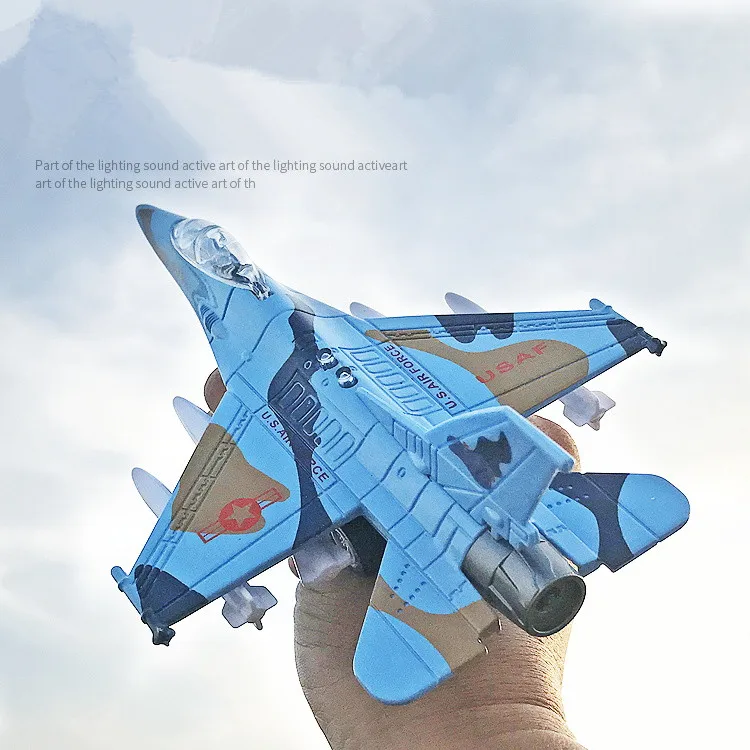 Сплав моделирование F16 истребитель Коллекция Модель сплава тянуть самолет