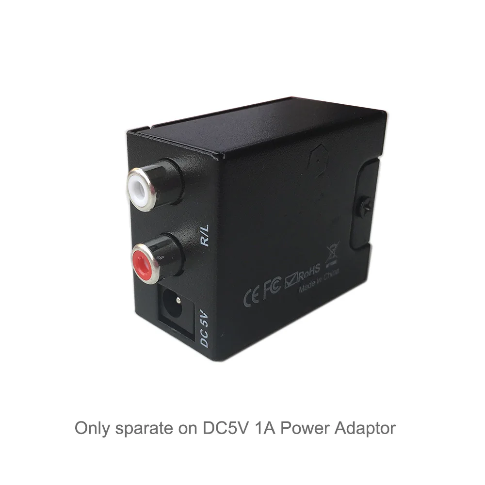 RCA L/R Digital to Analog Audio Converter Fiber Optical Coaxial Signal SPDIF Decoder DAC Amplifier | Электронные компоненты и
