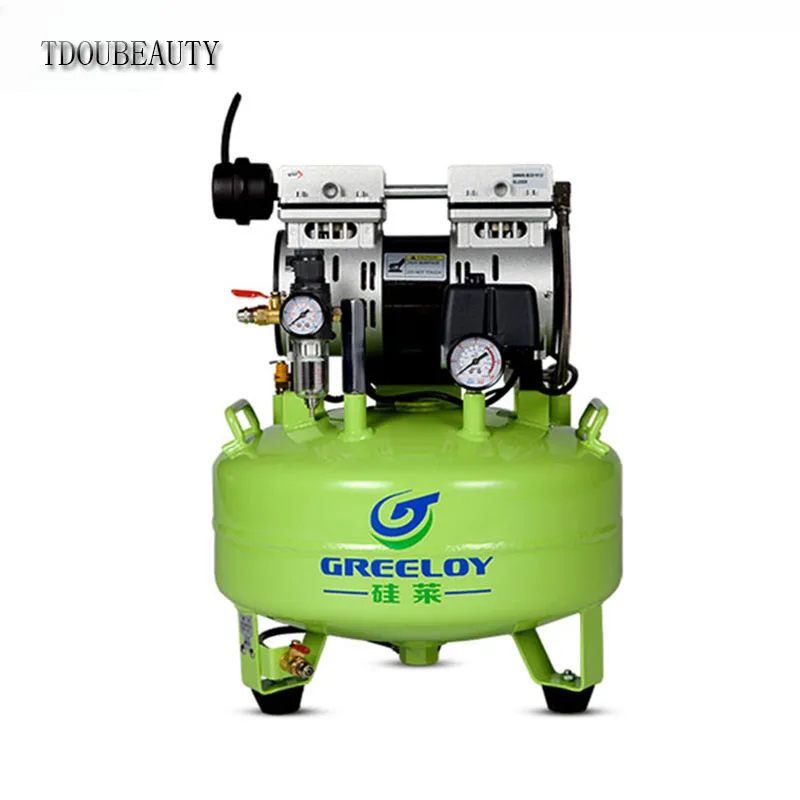 

TDOUBEAUTY GA-61 dental Noiseless Oil Free Oilless Air Compressor Motors 24L Tank 600W One By One Dental Chair Free shipping