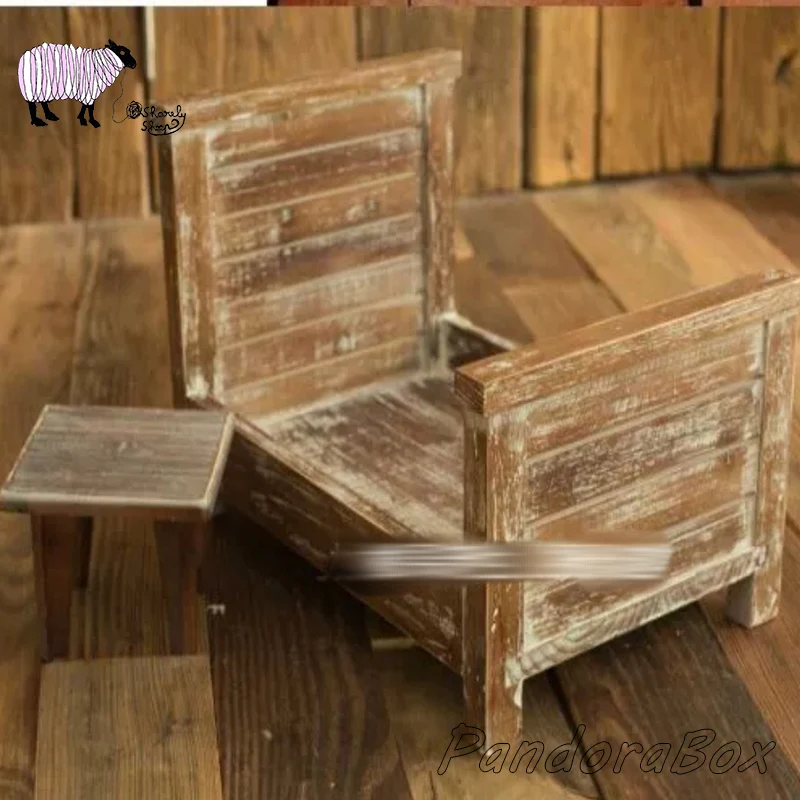 Реквизит для фотосъемки новорожденных деревянная корзина кроватки ручной