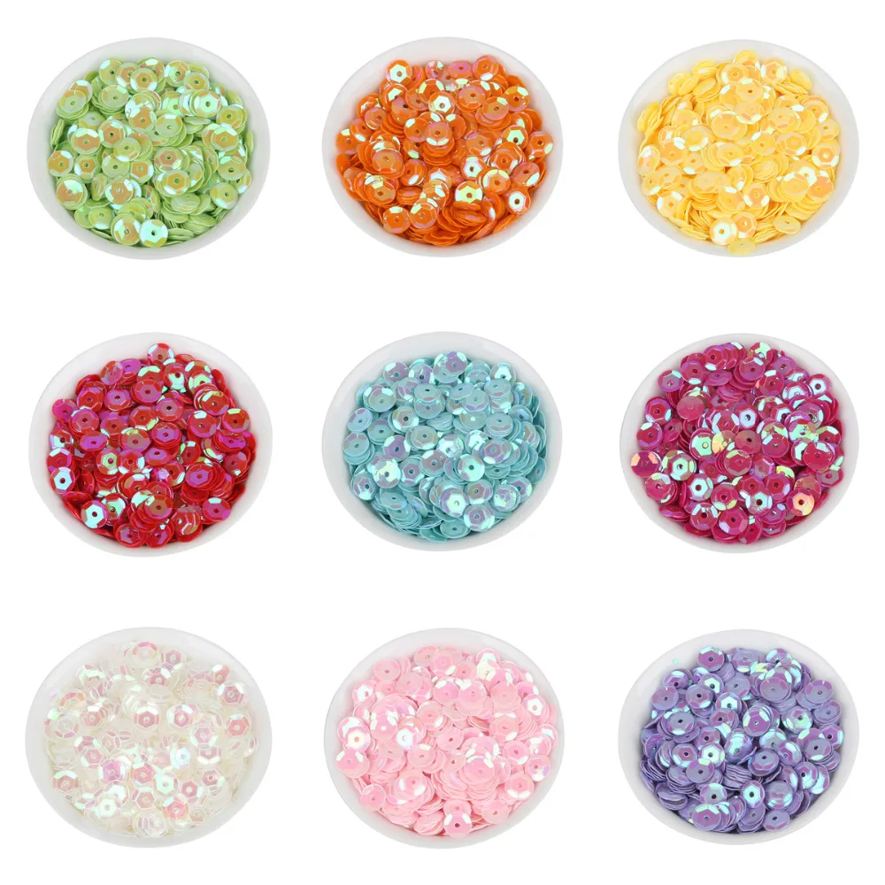 1200pcs 6mm AB Color Round PVC loose Sequins Crafts Paillette Sewing Scrapbooking Decoration DIYClothing Accessories | Дом и сад