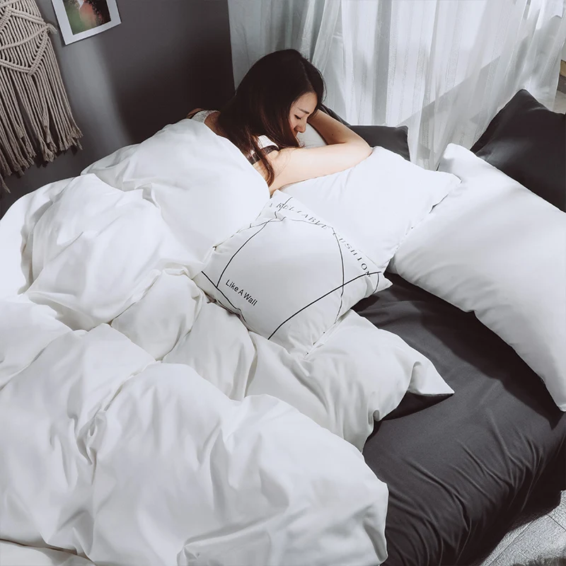 Белый пододеяльник Slow Dream простыня стандартной длины однотонный Комплект