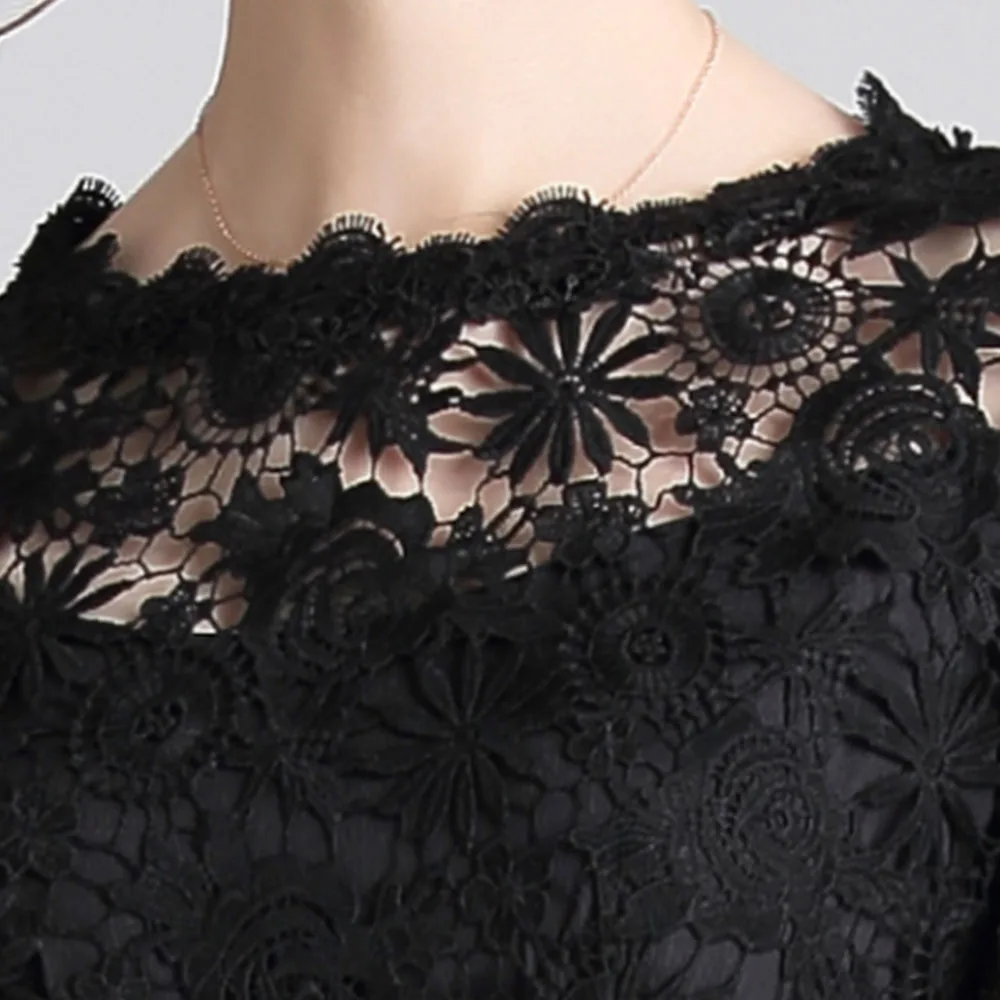 Европейское женское вечернее платье сетчатые кружевные платья со звездами и
