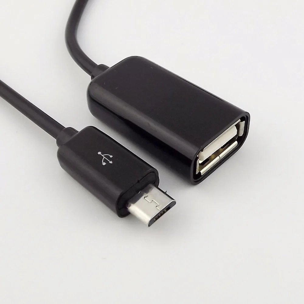 1 шт. Кабель адаптер OTG с Micro USB B папа на 2 0 A мама 15 см|Кабели для MP3/MP4-плееров| |