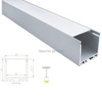 100 x 2m setslot al6063 t6 aluminum profile led strip light and 35mm wide u style led aluminum extrusions for suspending lamp