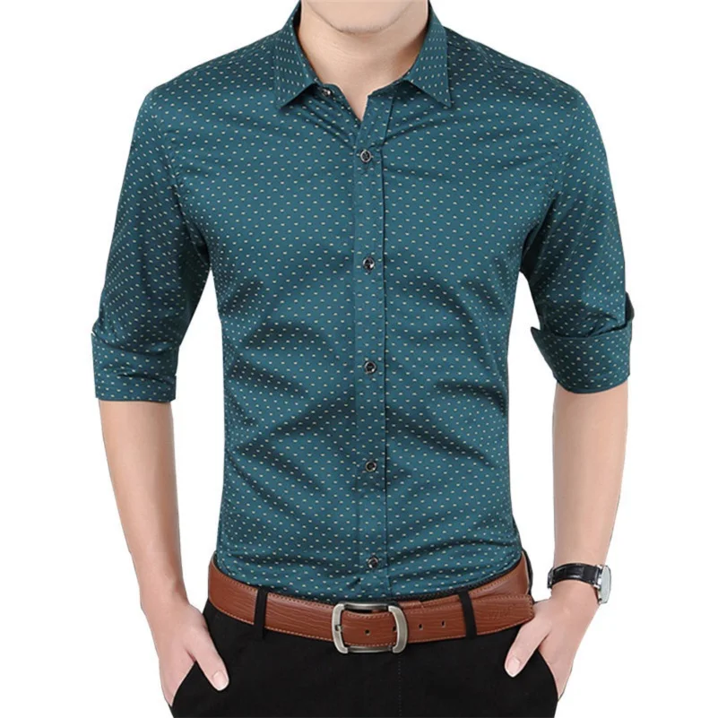 UNIVOS KUNI Мужская рубашка Camiseta Chemise Camisas Весенняя приталенная модная мужская с