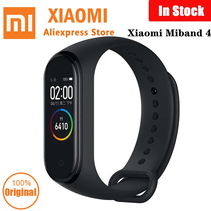 Оригинал 2019 новейший Xiaomi mi Band 4 Smart band браслет сердечного ритма фитнес 135 мАч