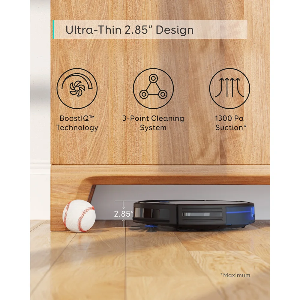 Робот-пылесос eufy [BoostIQ] RoboVac 15C Wi-Fi ультратонкий тихий самозаряжающийся 1300 па для