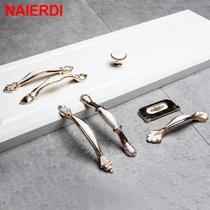 Ручки для шкафа, из алюминиевого сплава, белые керамические, ручки для выдвижных ящиков