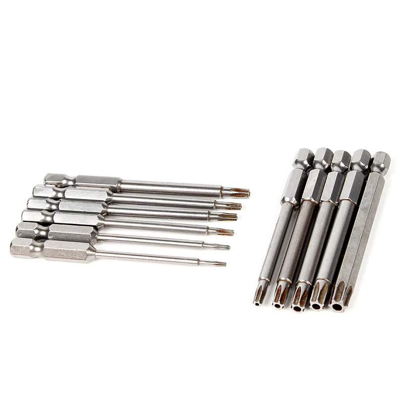 2 комплекта Hex Torx голову сверла Набор отверток Биты 75 мм S2 Сталь винт Отвертки Kit