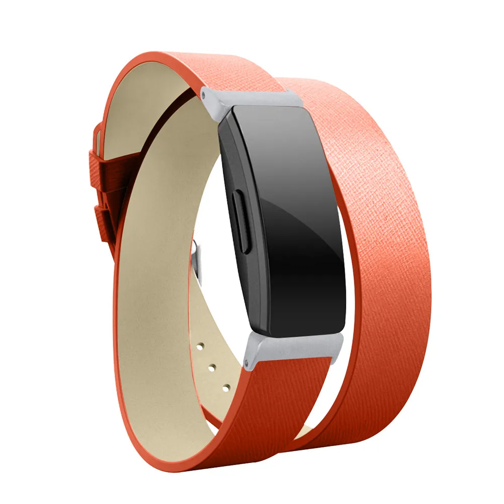 Роскошный ремешок из натуральной кожи для Fitbit inspire/inspire hr наручный браслет ремешок для часов черный ремень для часов высокого качества
