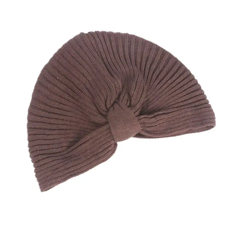 Coffee Женские шапки с раком Skullies, женская зимняя вязаная шапка в стиле ретро, шапка с тюрбаном и полями, зимние шапки с ворсом для женщин, женская шапка - Цвет: Coffee