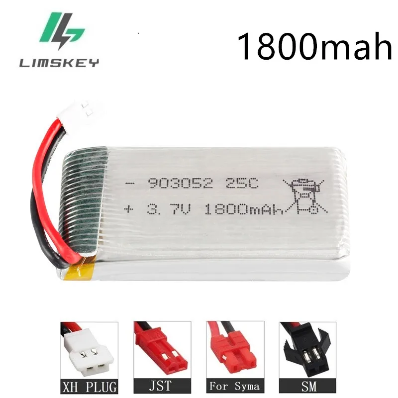 2 шт. 1800 мАч 3,7 в lipo Батарея для KY601S SYMA X5 X5S X5C X5SC X5SH X5SW X5UW X5UC M18 H5P H11D H11C T64 T04 T05 F28 F29 T56