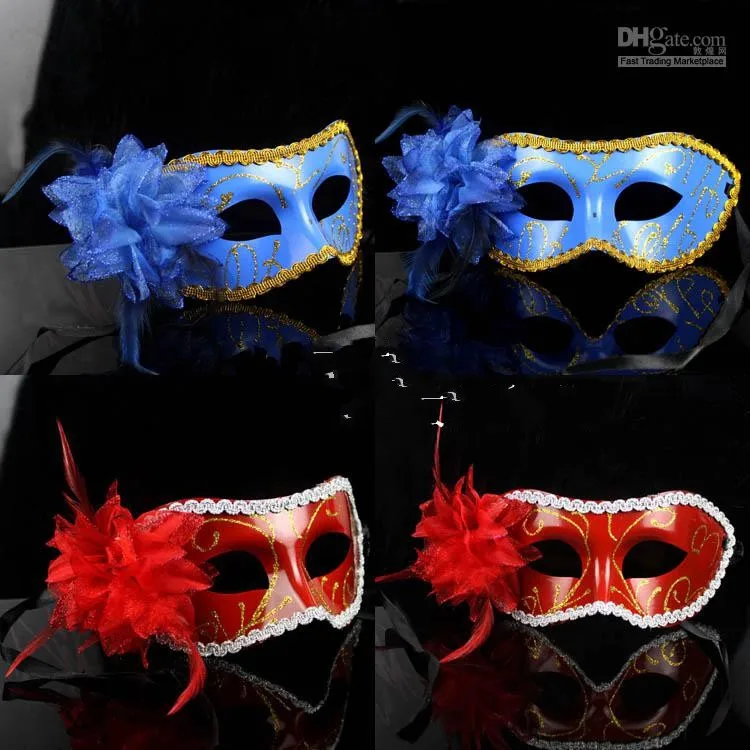 

2020 Women Lace Lotus Flower Masquerade Party Mask Handmade Venetian Halloween Masquerade Mask Sexy Princess Mardi Gras Costume