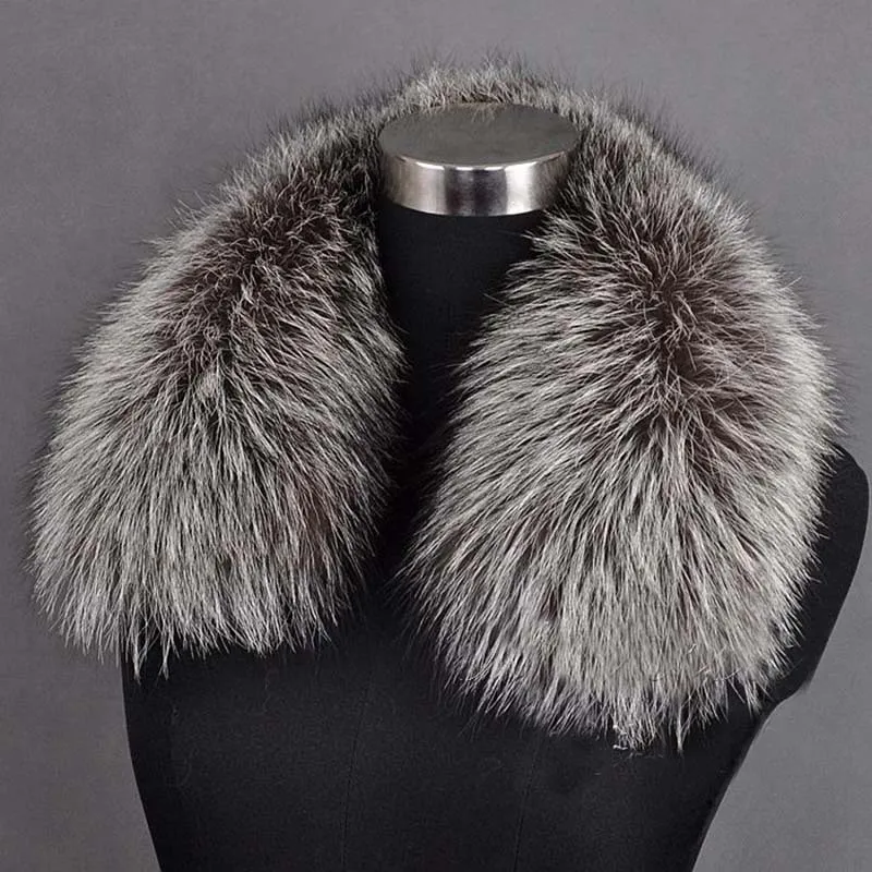 100% натуральный высококачественный Воротник Из Меха чернобурки большой воротник