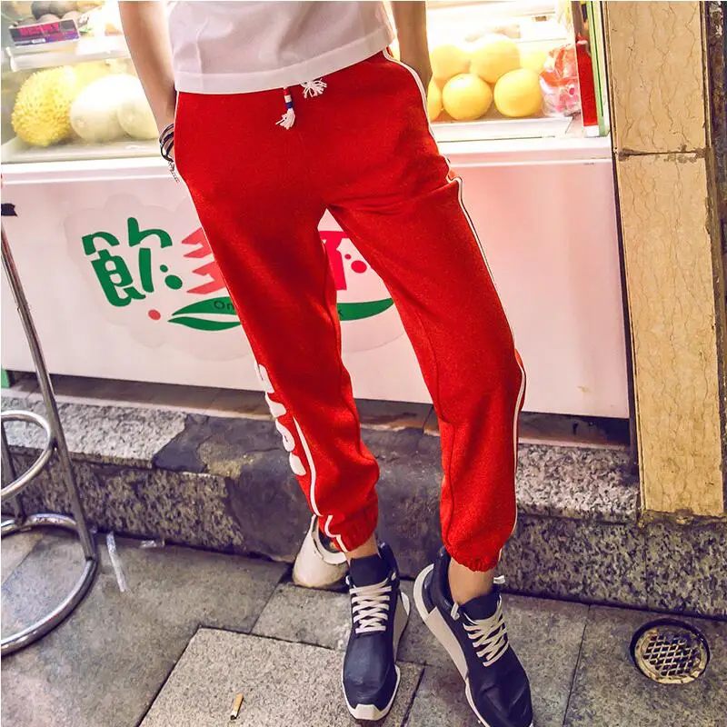 2020 Новое поступление весенние Лоскутные свободные штаны шаровары с буквенным